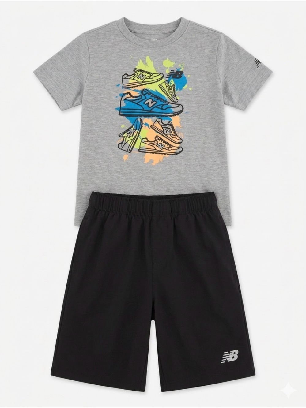 New Balance Kids Bottoms in Black and Gray